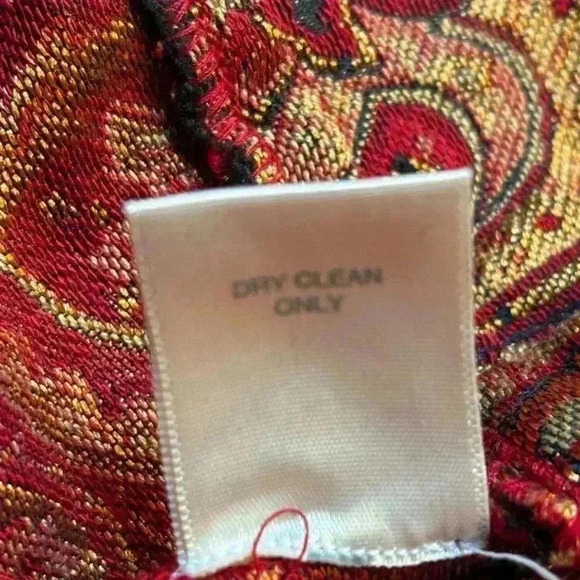 CHRISTOPHER & BANKS 2 PIECE PLUS SZ BEADED TAPESTRY VEST & SCARF SIZE 14X - Picture 14 of 16